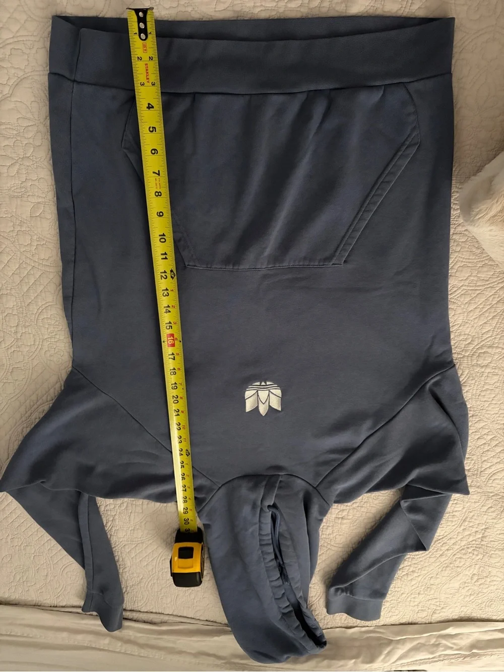 adidas Trefoil Pullover Hoodie in Dusty Blue